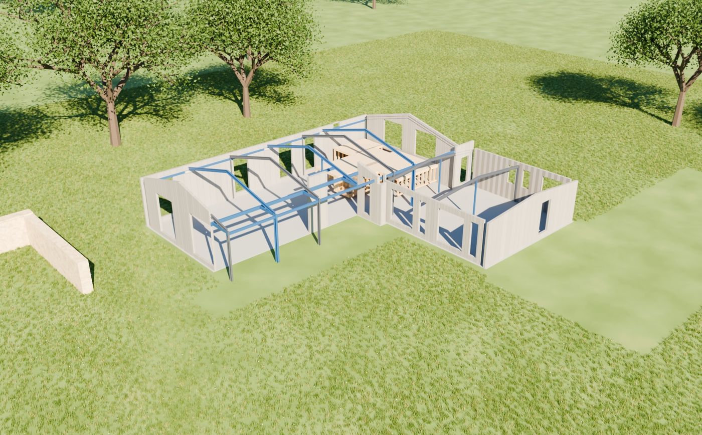 Build stage: steel frame